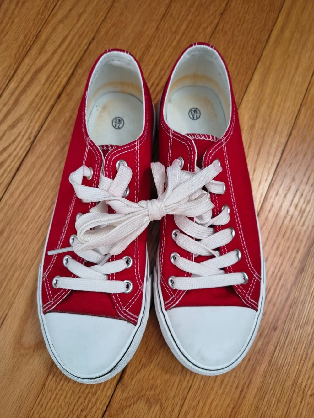 Red Converse sneakers women's size 7.5
